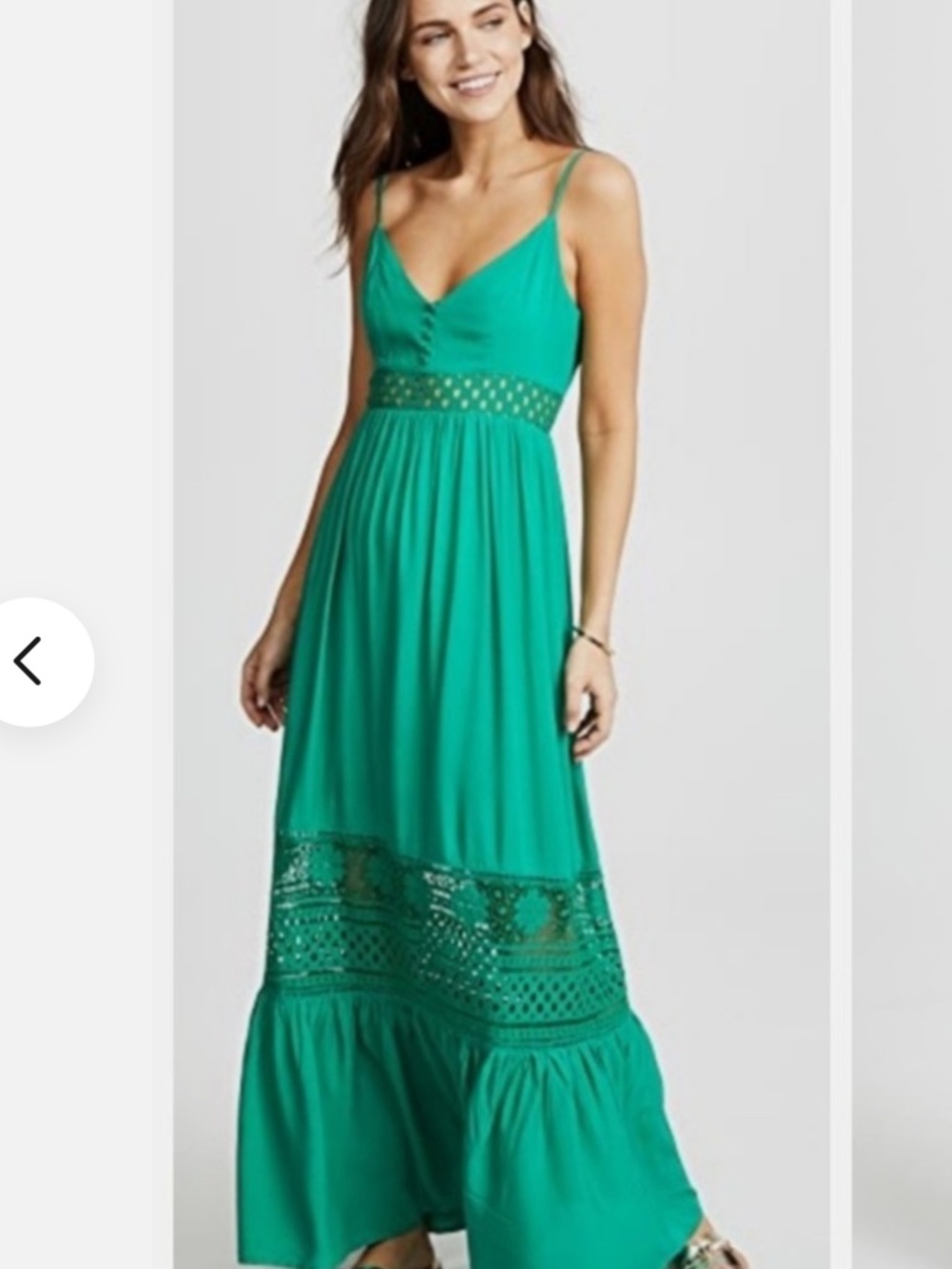 JACK BY BB DAKOTA KAIA GREEN MAXI DRESS